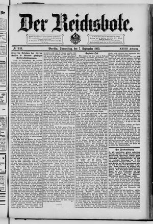Der Reichsbote vom 07.09.1905
