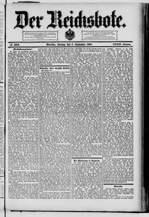 Der Reichsbote vom 08.09.1905