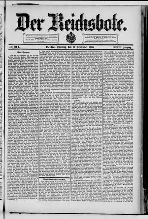 Der Reichsbote vom 10.09.1905