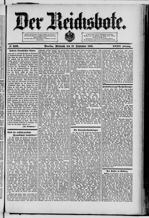 Der Reichsbote vom 13.09.1905