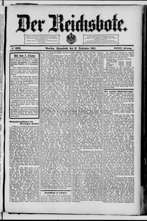 Der Reichsbote vom 16.09.1905
