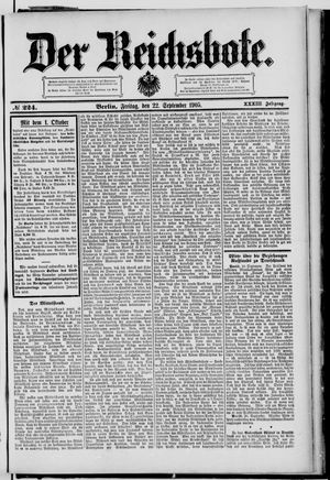 Der Reichsbote vom 22.09.1905