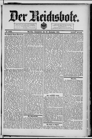 Der Reichsbote vom 23.09.1905