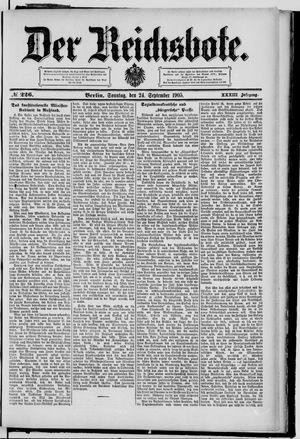 Der Reichsbote vom 24.09.1905