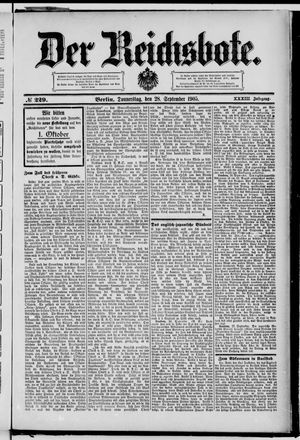 Der Reichsbote on Sep 28, 1905