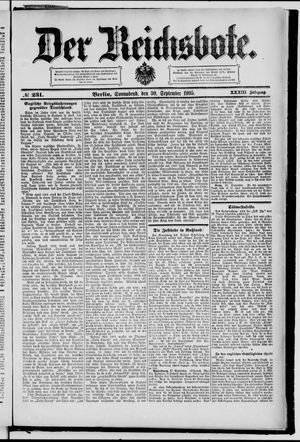 Der Reichsbote vom 30.09.1905