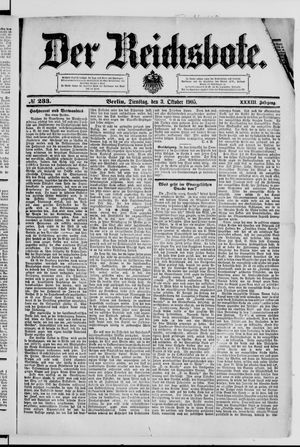 Der Reichsbote vom 03.10.1905