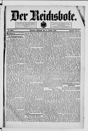 Der Reichsbote on Oct 4, 1905
