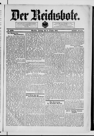Der Reichsbote vom 06.10.1905