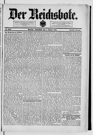 Der Reichsbote vom 07.10.1905
