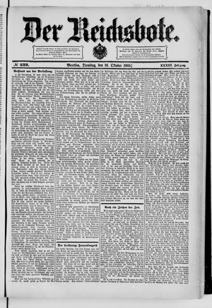 Der Reichsbote vom 10.10.1905