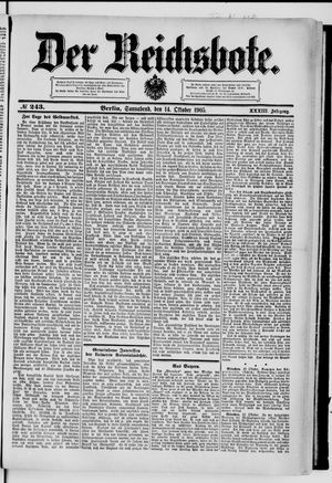 Der Reichsbote on Oct 14, 1905
