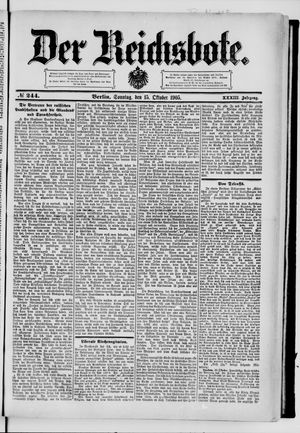 Der Reichsbote on Oct 15, 1905