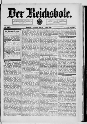 Der Reichsbote vom 17.10.1905