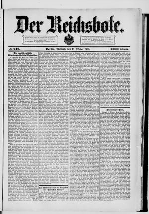 Der Reichsbote on Oct 18, 1905