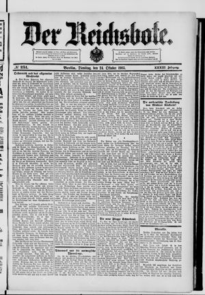 Der Reichsbote vom 24.10.1905