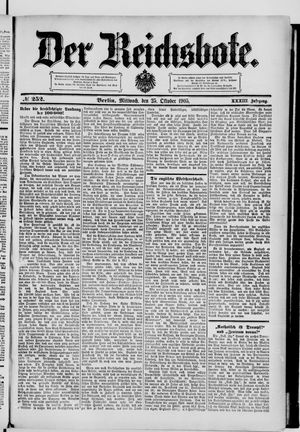 Der Reichsbote vom 25.10.1905