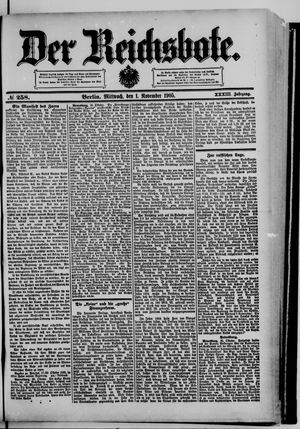 Der Reichsbote vom 01.11.1905
