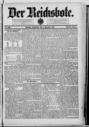 Der Reichsbote vom 04.11.1905