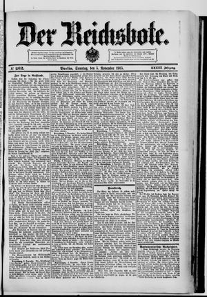 Der Reichsbote vom 05.11.1905