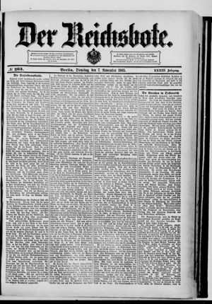 Der Reichsbote vom 07.11.1905