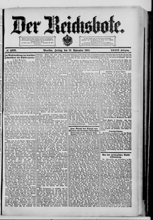 Der Reichsbote vom 10.11.1905