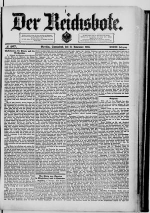 Der Reichsbote vom 11.11.1905