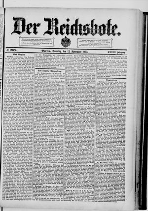 Der Reichsbote vom 12.11.1905