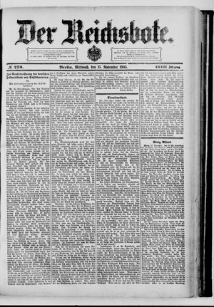 Der Reichsbote vom 15.11.1905