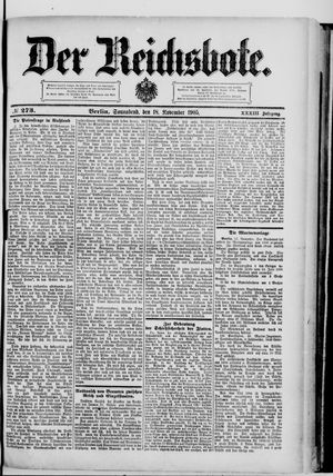 Der Reichsbote vom 18.11.1905