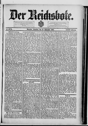 Der Reichsbote on Nov 19, 1905