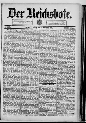 Der Reichsbote vom 21.11.1905