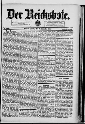 Der Reichsbote on Nov 26, 1905