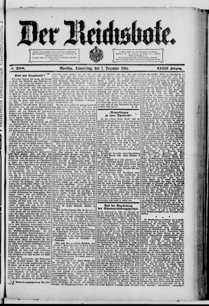 Der Reichsbote vom 07.12.1905