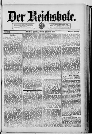 Der Reichsbote on Dec 10, 1905