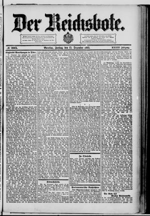 Der Reichsbote vom 15.12.1905