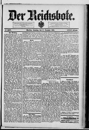 Der Reichsbote vom 17.12.1905