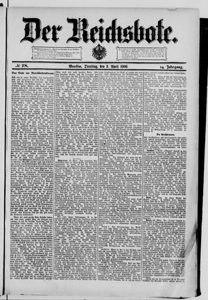 Der Reichsbote vom 03.04.1906
