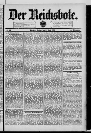 Der Reichsbote vom 06.04.1906