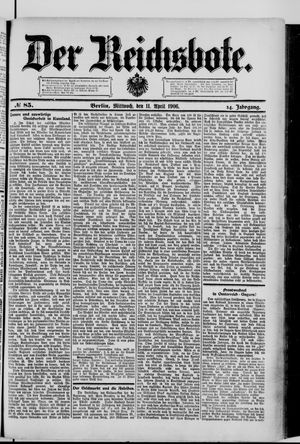 Der Reichsbote vom 11.04.1906