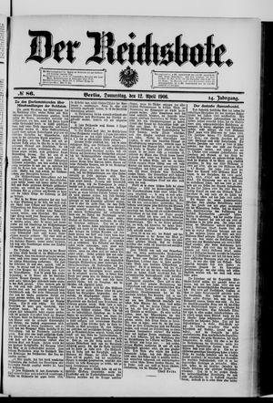 Der Reichsbote vom 12.04.1906