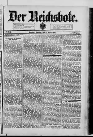 Der Reichsbote vom 22.04.1906