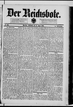 Der Reichsbote vom 25.04.1906