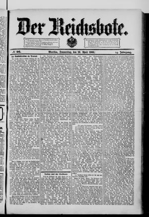 Der Reichsbote vom 26.04.1906