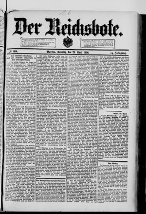 Der Reichsbote vom 29.04.1906