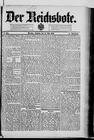 Der Reichsbote on May 13, 1906