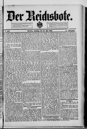 Der Reichsbote vom 20.05.1906