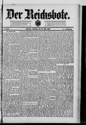 Der Reichsbote vom 22.05.1906