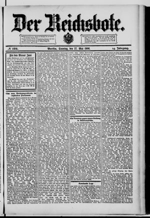 Der Reichsbote vom 27.05.1906