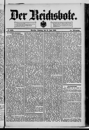 Der Reichsbote vom 10.06.1906